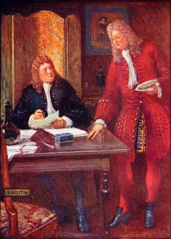 Joseph Addison e Richard Steele de Joseph Ratcliffe Skelton