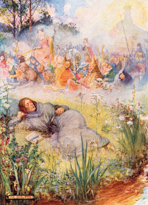William Langland sonhando com um sonho maravilhoso de Joseph Ratcliffe Skelton