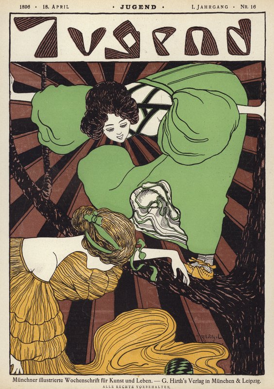 Ilustração da capa da revista Jugend de Joseph Rudolf Witzel