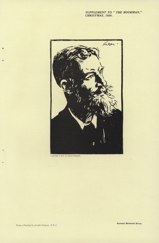 Retrato de George Bernard Shaw de Joseph Simpson