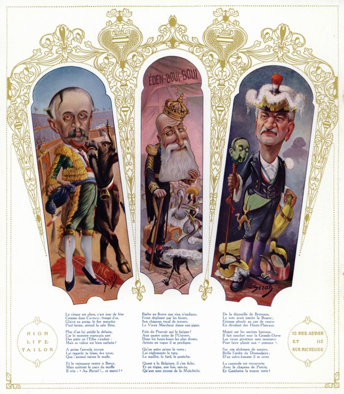 Caricaturas (cor litho) de Joseph Sirat