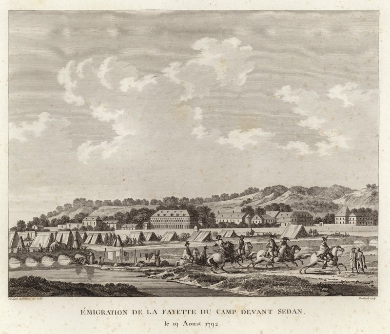 O Marquês de Lafayette fugindo do acampamento em Sedan de Joseph Swebach Desfontaines