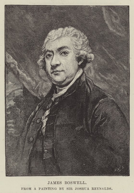 Gravura de James Boswell de Joshua Reynolds
