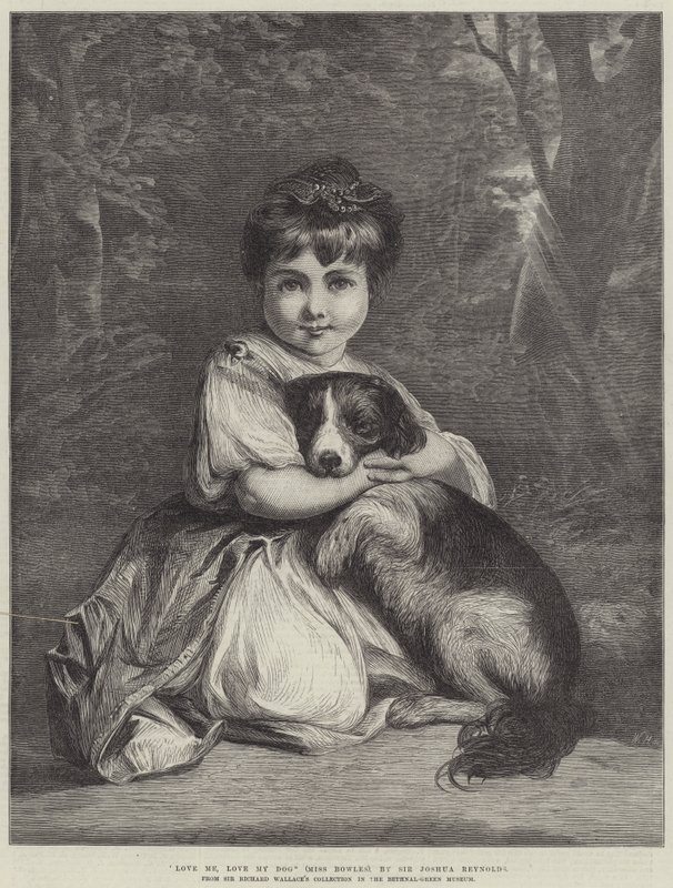 Me ame, ame meu cachorro, senhorita Bowles de Joshua Reynolds
