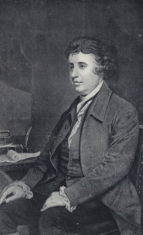 Edmund Burke (foto a p/b) de Joshua (after) Reynolds