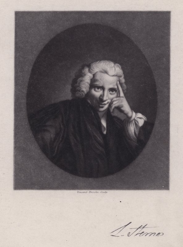 Laurence Sterne, escritor e clérigo irlandês, autor de Tristram Shandy (gravura) de Joshua (after) Reynolds