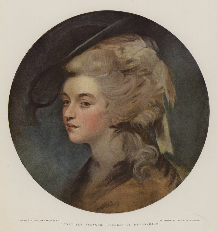 Georgiana Spencer, duquesa de Devonshire (cromolitho) de Joshua Reynolds