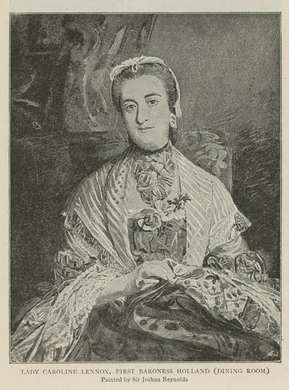 Lady Caroline Lennox, primeira baronesa da Holanda de Joshua Reynolds