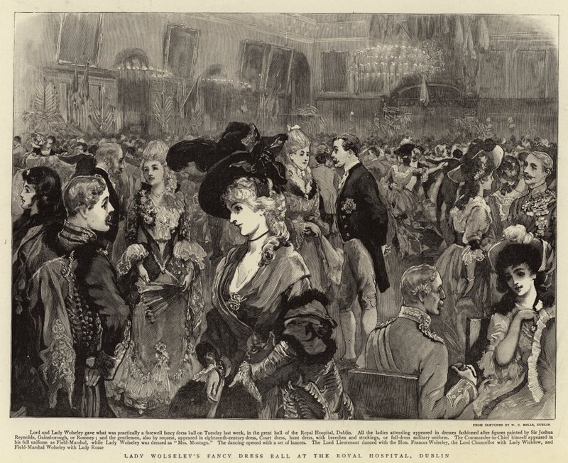 Bola de fantasia de Lady Wolseley no Royal Hospital, em Dublin de Joshua Reynolds