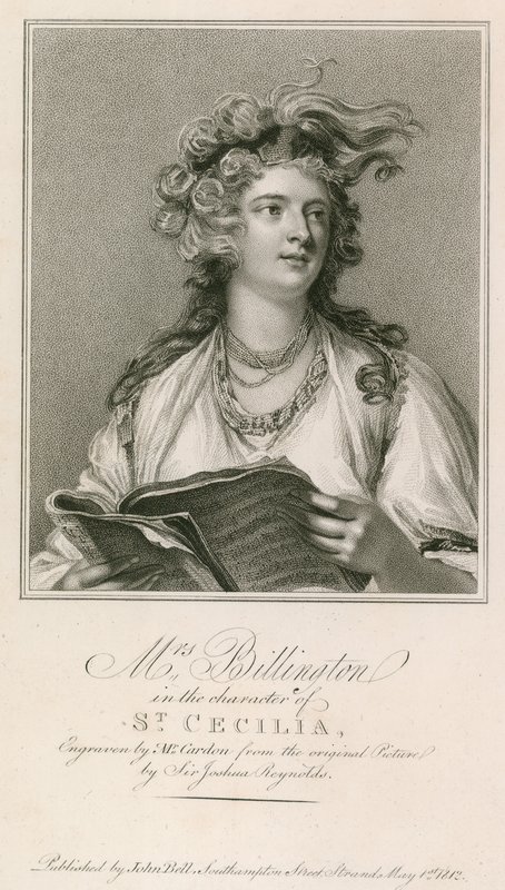 Sra. Billington no personagem de Santa Cecília de Joshua Reynolds