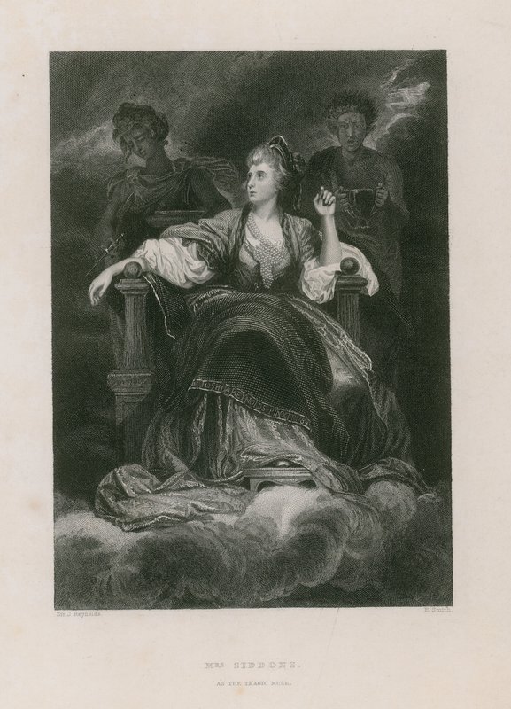Sra. Siddons como a musa trágica de Joshua Reynolds