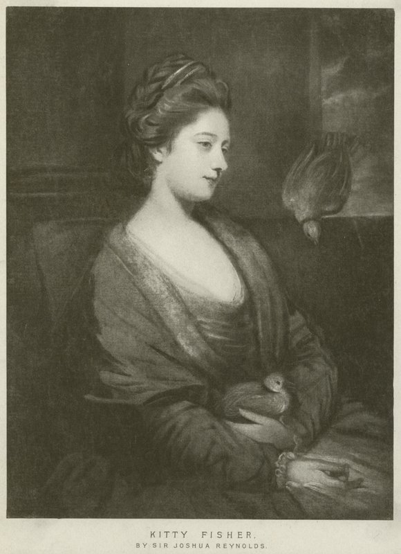 Retrato de Kitty Fisher (gravura) de Joshua Reynolds