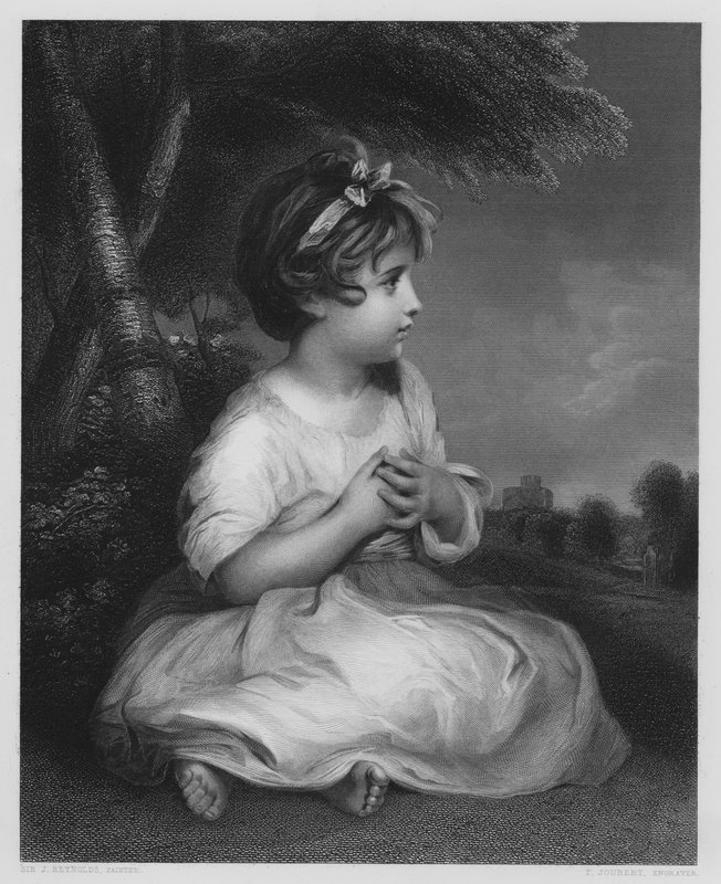 A idade da inocência, a partir da imagem na Galeria Vernon de Joshua after Reynolds