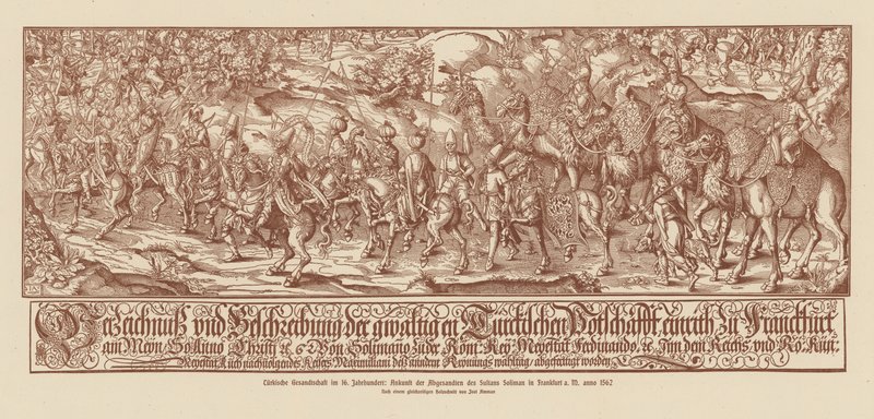 Emissários de Solimão, o Magnífico, chegam a Frankfurt de Jost (after) Amman