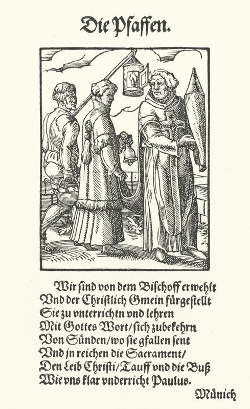Os Sacerdotes (gravura) de Jost (after) Amman