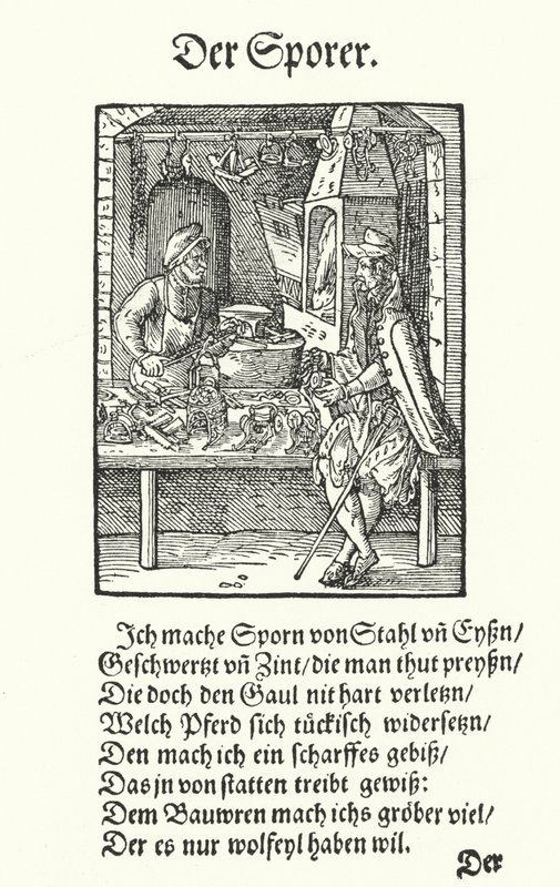 O Spurrier (gravura) de Jost (after) Amman