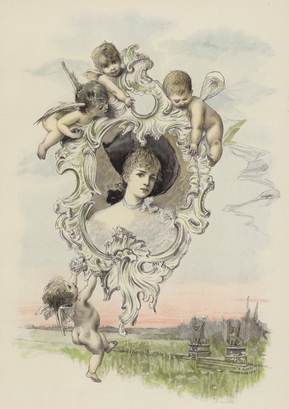 Das Bild der Geliebten (A imagem do Amado) (cor litho) de Joszi Arpad Koppay