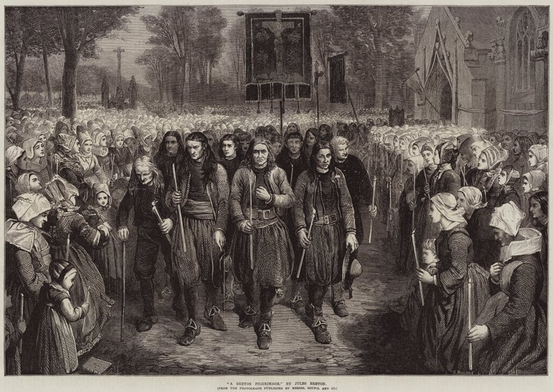 Uma peregrinação bretã de Jules Breton
