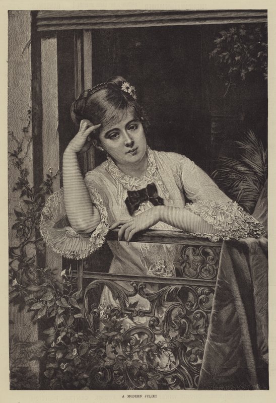 Uma moderna Julieta de Jules Emile Saintin
