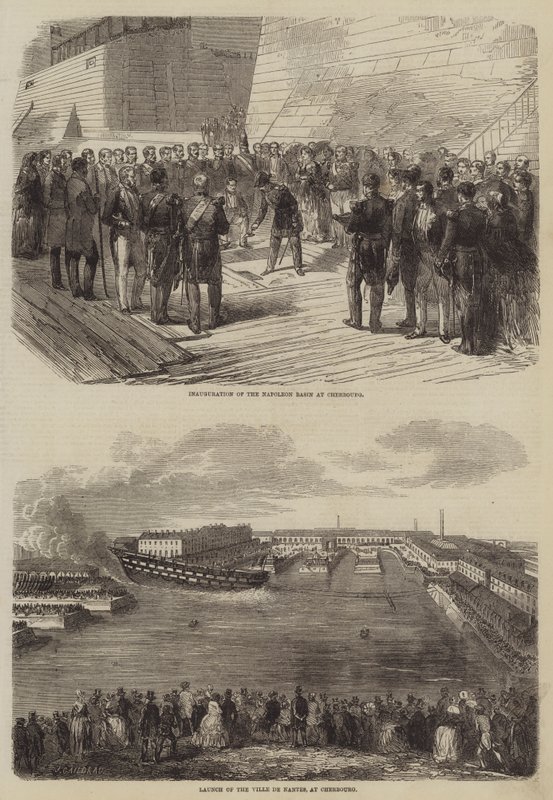A bacia de Napoleão em Cherbourg de Jules Gaildrau