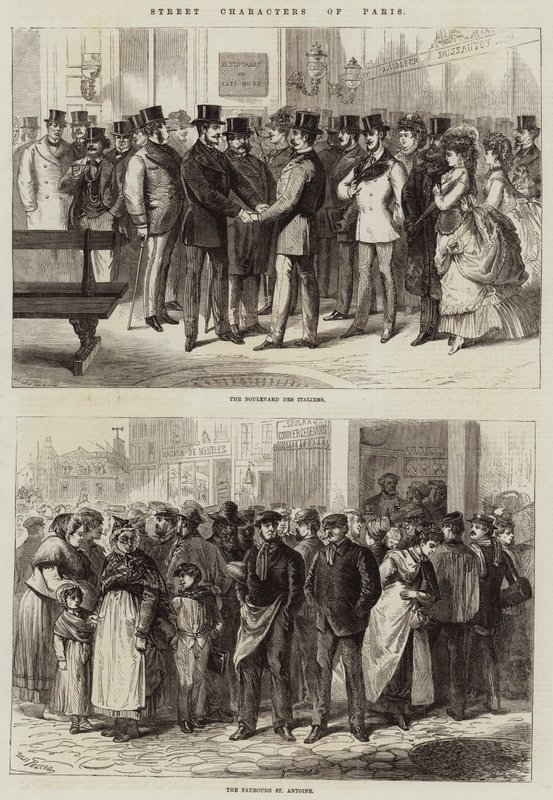 Personagens de rua de Paris de Jules Pelcoq
