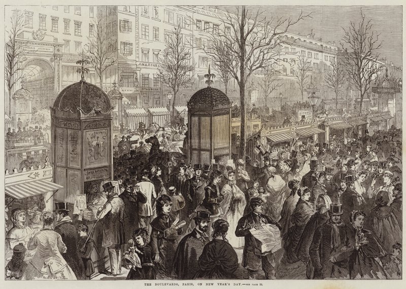 As avenidas, Paris, no dia de ano novo de Jules Pelcoq