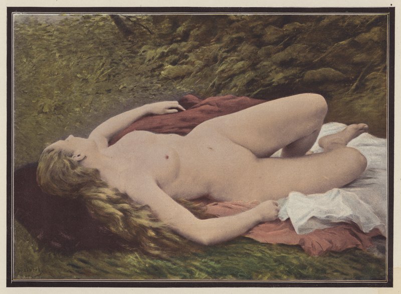 A sesta (cor litho) de Jules (after) Scalbert