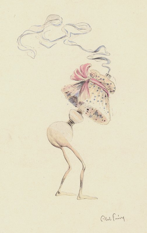 Figura, possivelmente representando um frasco de perfume (cor litho) de Jules Abel Faivre