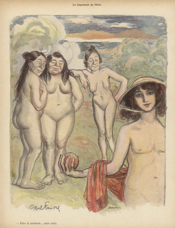 Julgamento de Paris (cor litho) de Jules Abel Faivre