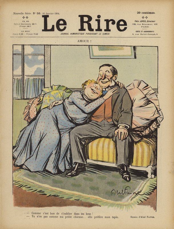 Ama! Ilustração para o riso de Jules Abel Faivre