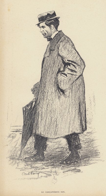 Sem (Georges Goursat) (1863-1934), caricaturista francês (litho) de Jules Abel Faivre