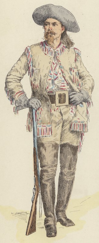 Buffalo Bill (cor litho) de Jules Arsene (after) Garnier
