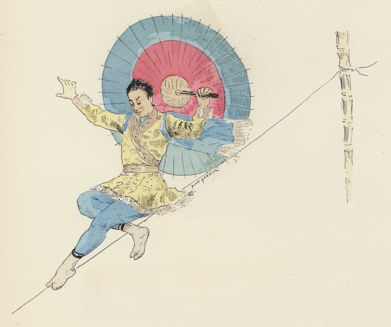 Artista de arame alto (cor litho) de Jules Arsene (after) Garnier