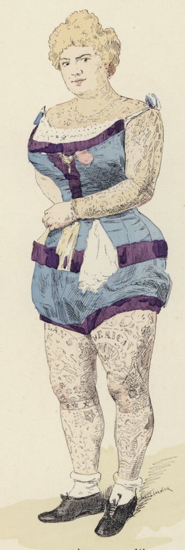 Tatuagens (cor litho) de Jules Arsene (after) Garnier