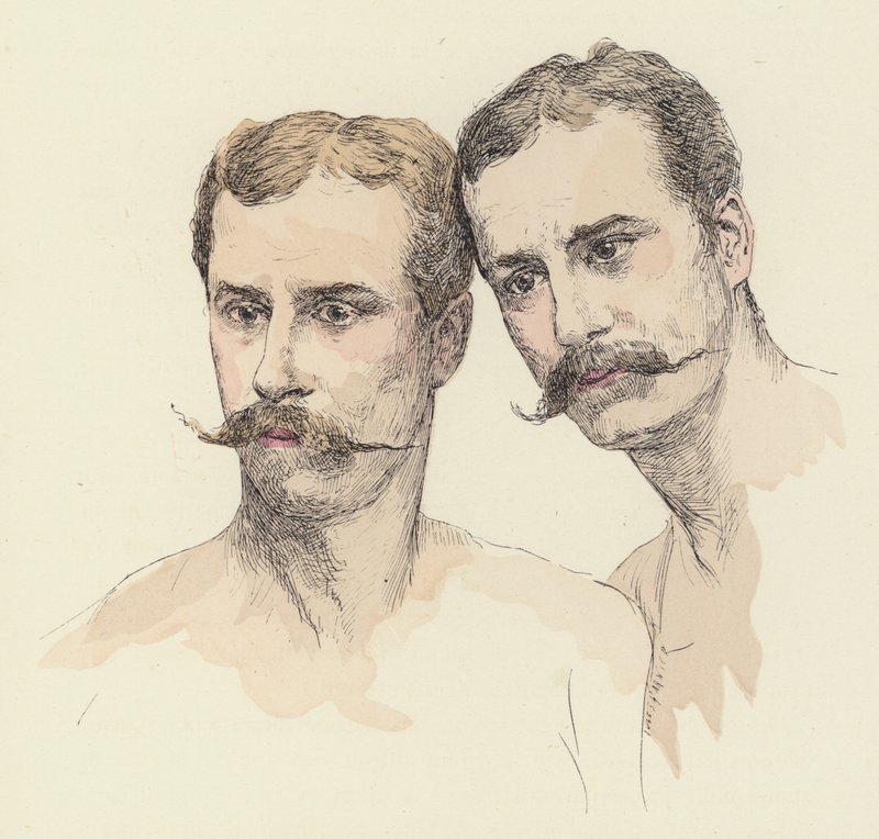 Dois ginastas masculinos de Jules Arsene after Garnier