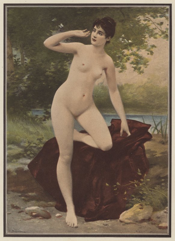 O imprudente (cor litho) de Jules Frederic Ballavoine