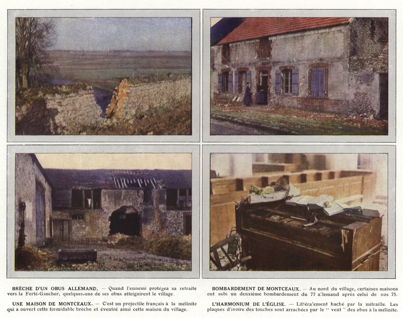 Breche De Uma Casca Alemã, Bombardeio De Montceaux, Uma Casa De Montceaux, O Harmonium Da Igreja de Jules Gervais Courtellemont