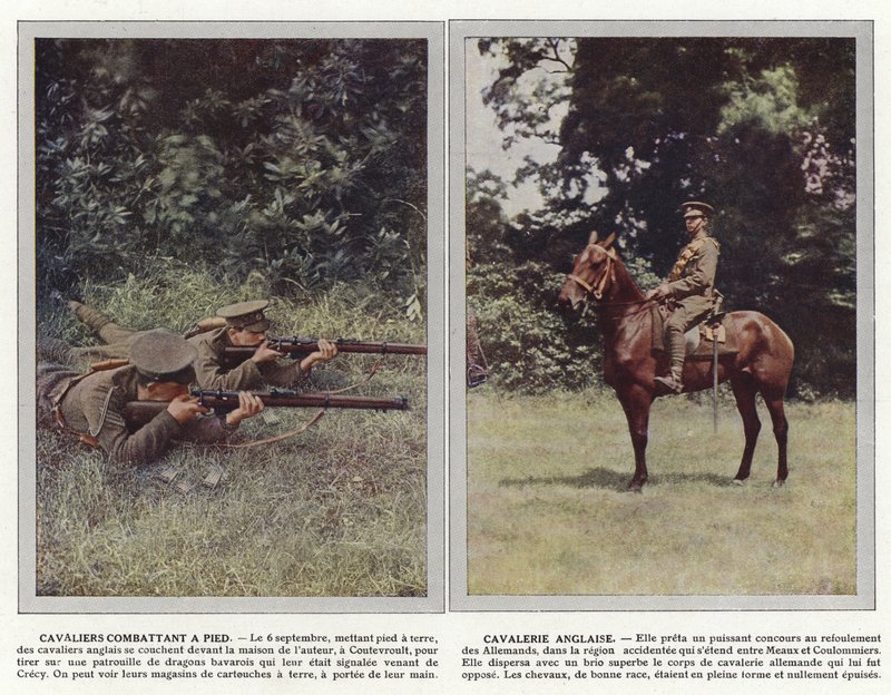 Cavaleiros do lutador de pé, cavalaria inglesa de Jules Gervais Courtellemont