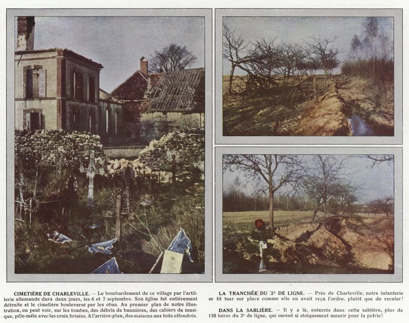 Cemitério de Charleville, o Tranchee do 2º da Linha, no Sabliere de Jules Gervais Courtellemont