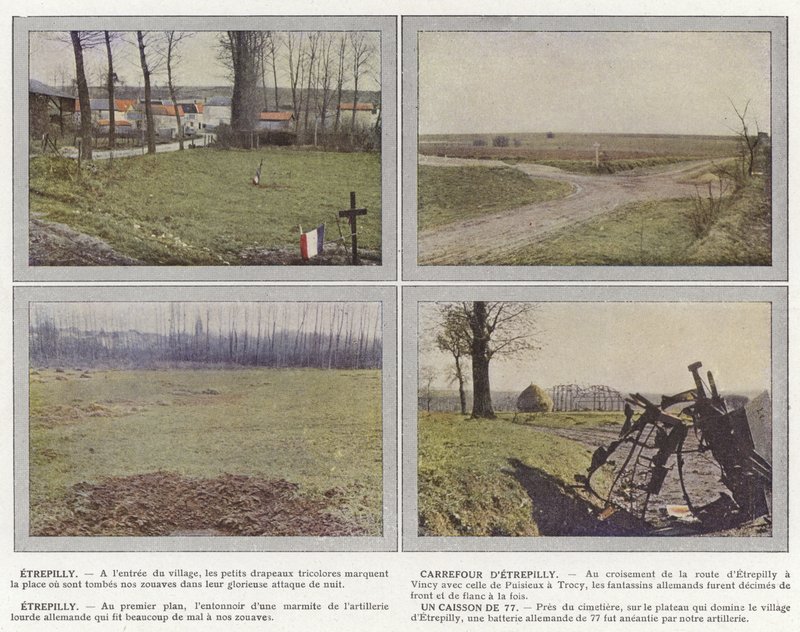 Etrepilly, Carrefour D&39;Etrepilly, Etrepilly, um Caisson de 77 de Jules Gervais Courtellemont