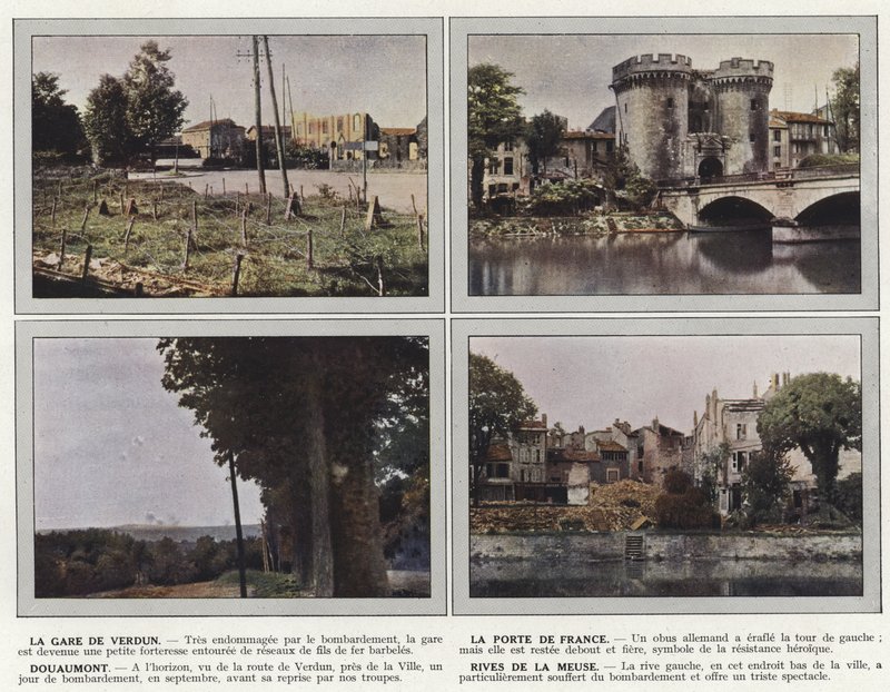 Estação de Verdun, o portão da França, Douaumont, Rives de la Meuse de Jules Gervais Courtellemont