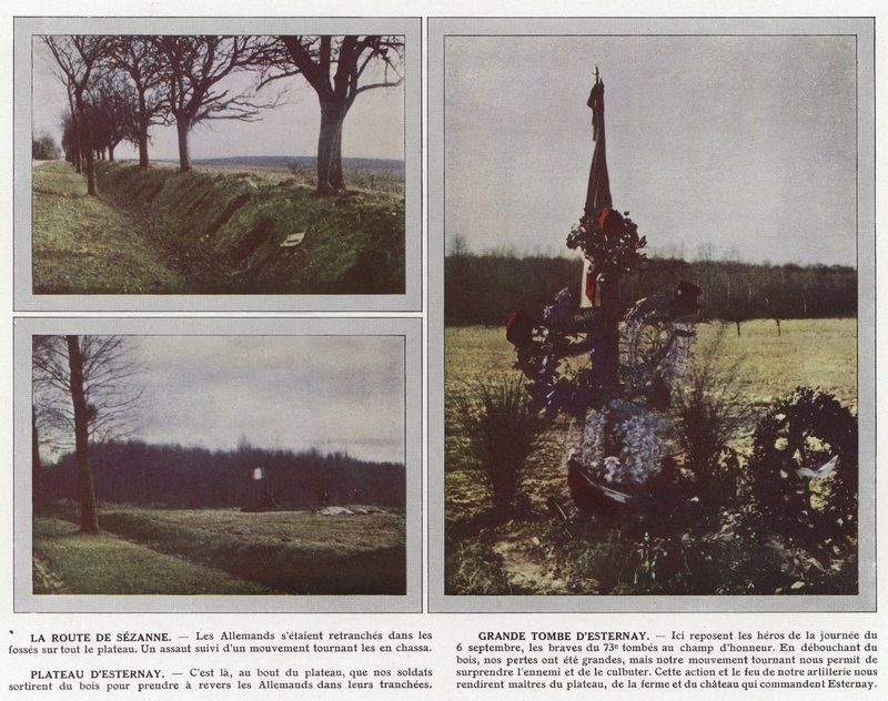 A estrada de Sezanne, túmulo de Esternay grande, platô de Esternay de Jules Gervais Courtellemont