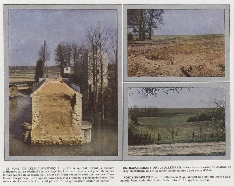 A Ponte Germigny-L&39;Eveque, Entrincheiras do 105 Alemão, Rozoy-en-Multien de Jules Gervais Courtellemont