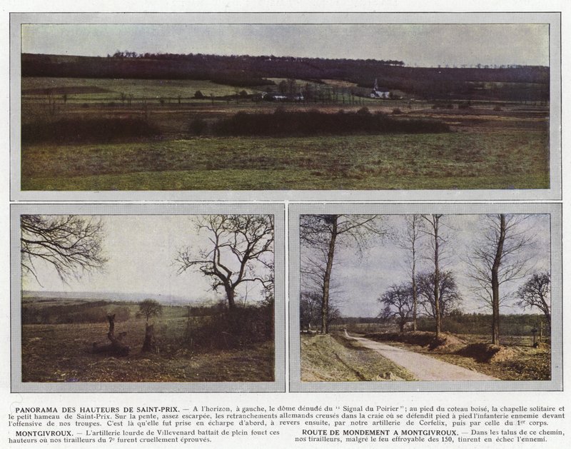 Panorama das alturas de Saint-Prix, Montgivroux, Rota de Mondement em Montgivroux de Jules Gervais Courtellemont