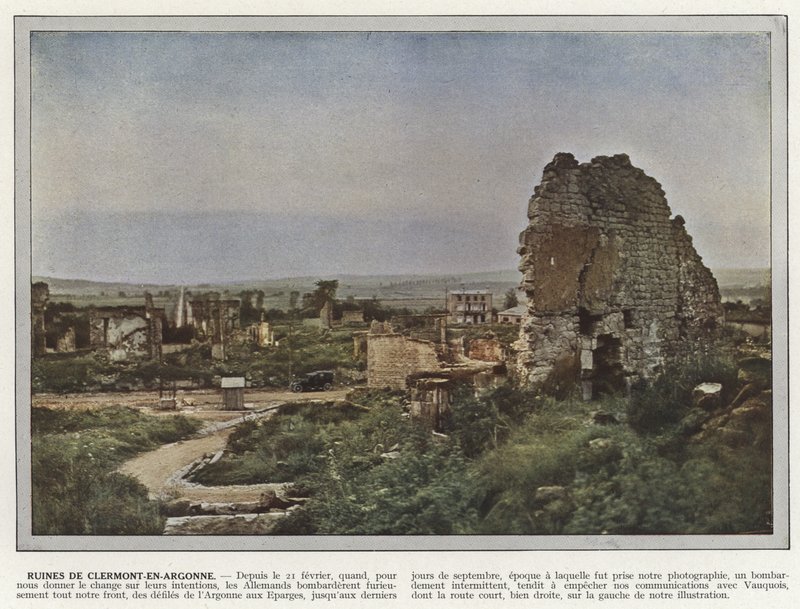 Ruínas de Clermont-en-Argonne de Jules Gervais Courtellemont