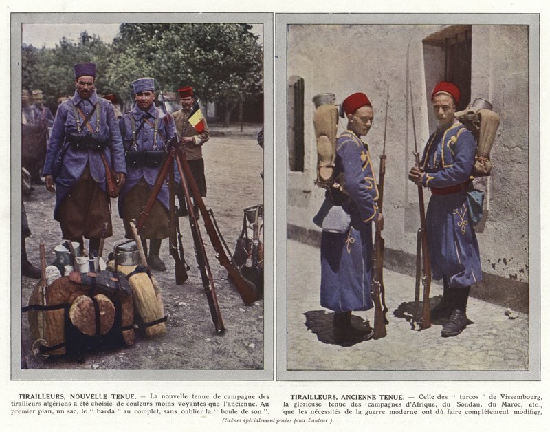 Skirmishers, New Attire, Skirmishers, traje antigo de Jules Gervais Courtellemont