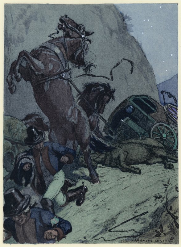 Ilustração para as memórias de Casanova (litografia a cores) de Jules Marie Auguste Leroux