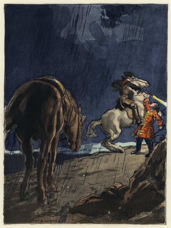 Ilustração para as memórias de Casanova (litografia a cores) de Jules Marie Auguste Leroux