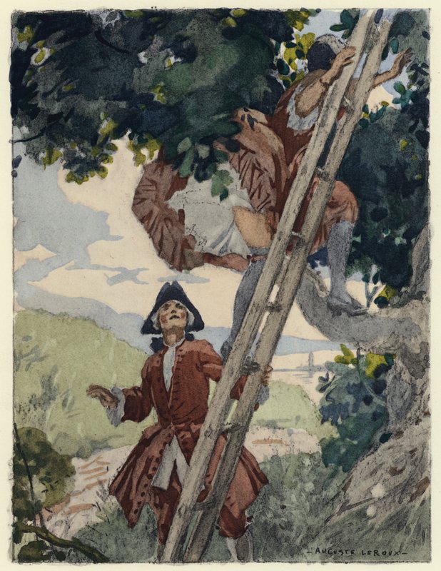 Ilustração para as memórias de Casanova (litografia a cores) de Jules Marie Auguste Leroux