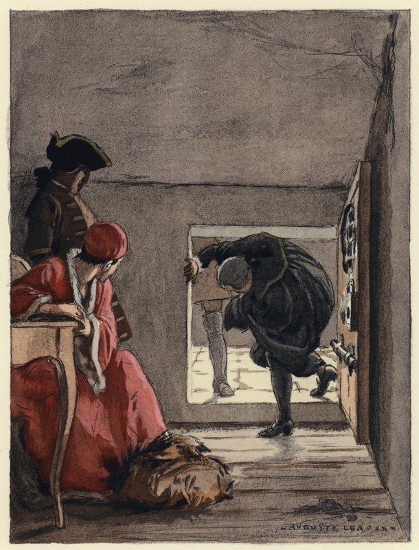 Ilustração para as memórias de Casanova (litografia a cores) de Jules Marie Auguste Leroux
